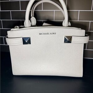Michael Kors Grey Satchel with Silver Accents